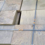 Плиты пошаговые пиленные из серо-зелёного песчаника 60x30x5